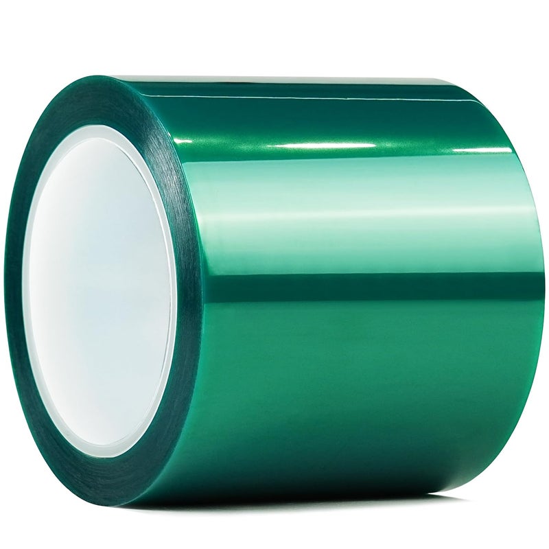 CHUANGSEED Heat Resistance Tape 4'' x 66m（216FT） for Resin Molds, Powder Coating, Circuit Borads, Adhesive Residue-Free High Temp Masking Tape Epoxy Release - Image 1
